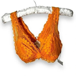 NWT AERIE ORANGE DEEP PLUNGE  BRALETTE XXS